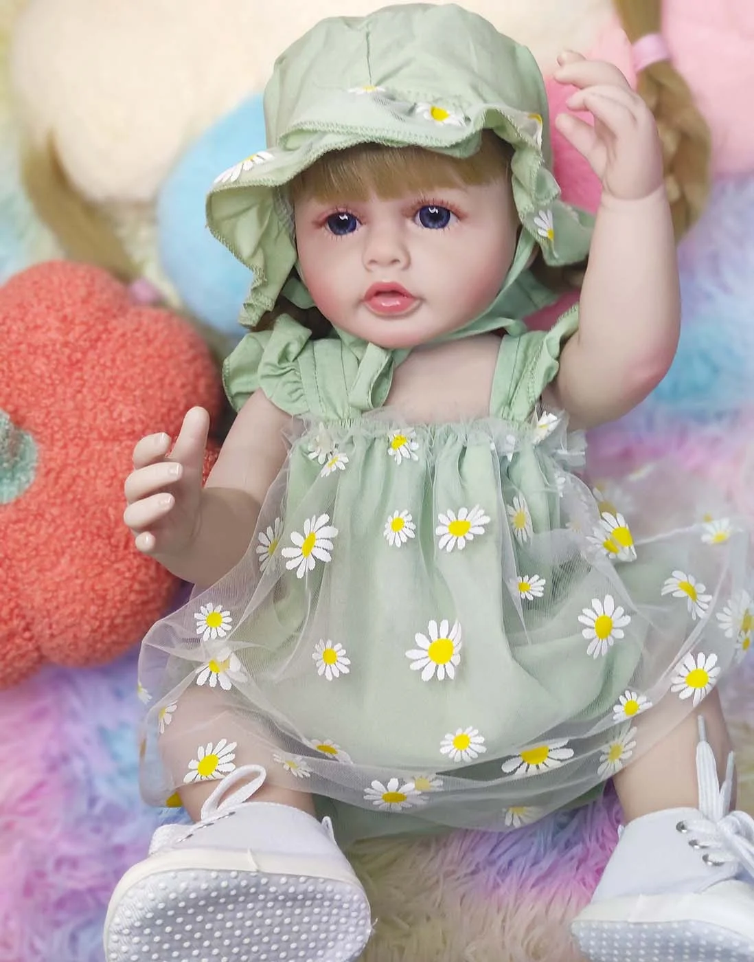 R&B Dolls Set Boneca Bebe Newborn Toddler Small Real Lovely Girl Silicone Baby Alive Doll