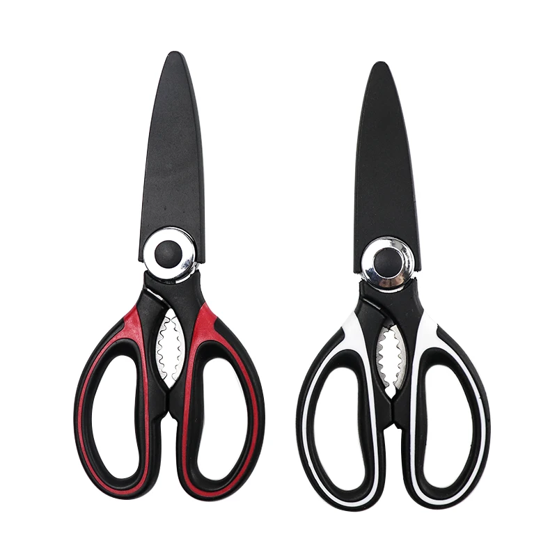 
wholesale kitchen poultry shears stainless steel scissors with Can opener 