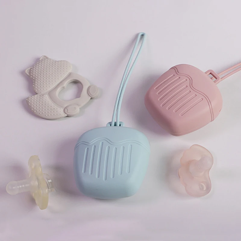 Food Grade Safe Silicone Baby Pacifier Case Pacifiers Silicone Pouch Baby Products baby pacifier bag