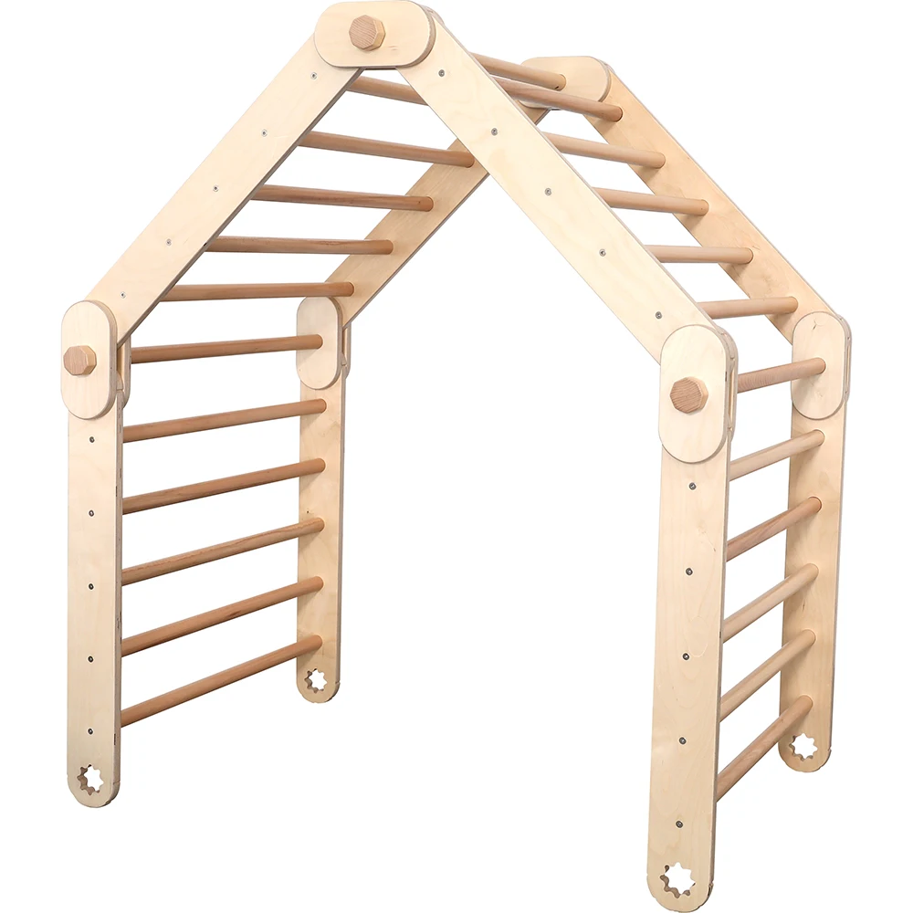 Factory Wholesale Indoor Playground Play Gym Wooden Indoor Play Gym With Bed