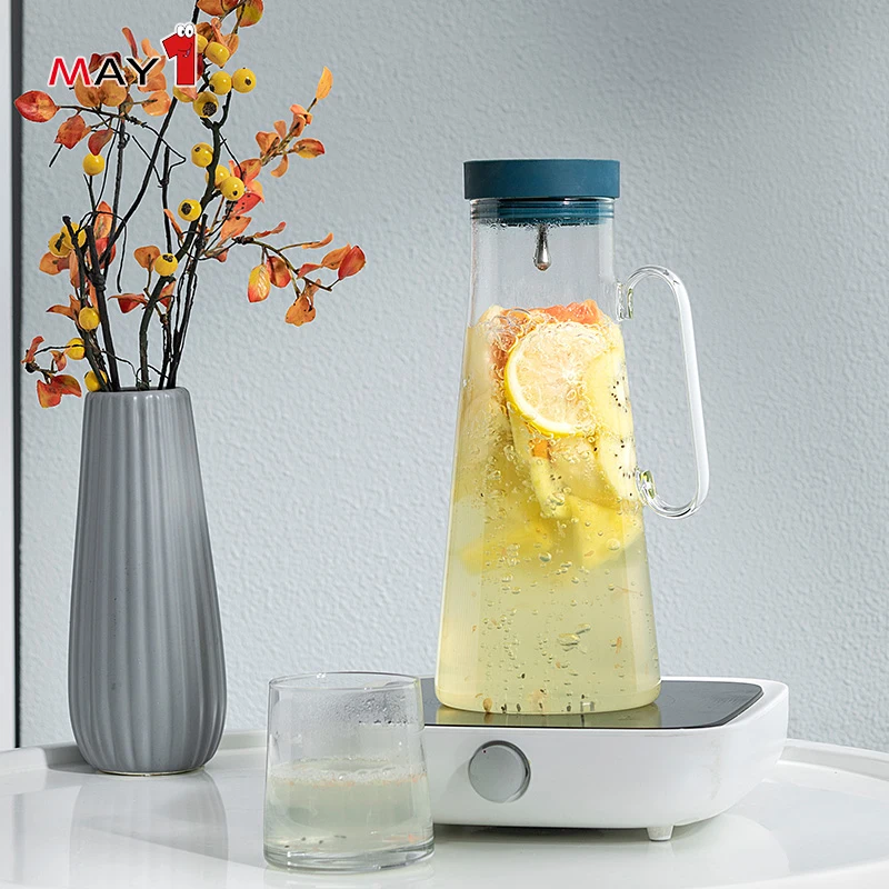 High Borosilicate gas heated thermo glass cold brew tea pitcher