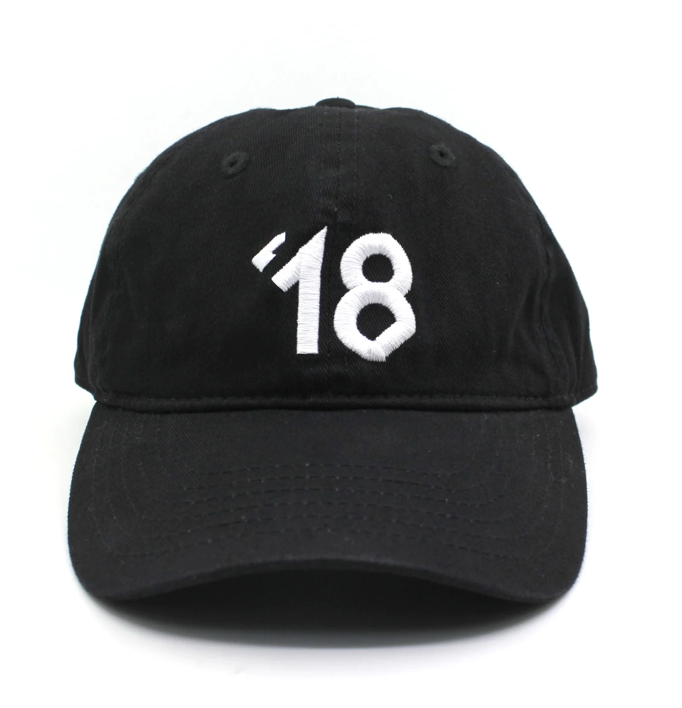 white/black 100% Cotton Twill Six  panel unstructured Baseball Cap with embroidery logo outer door running golf  sports caps