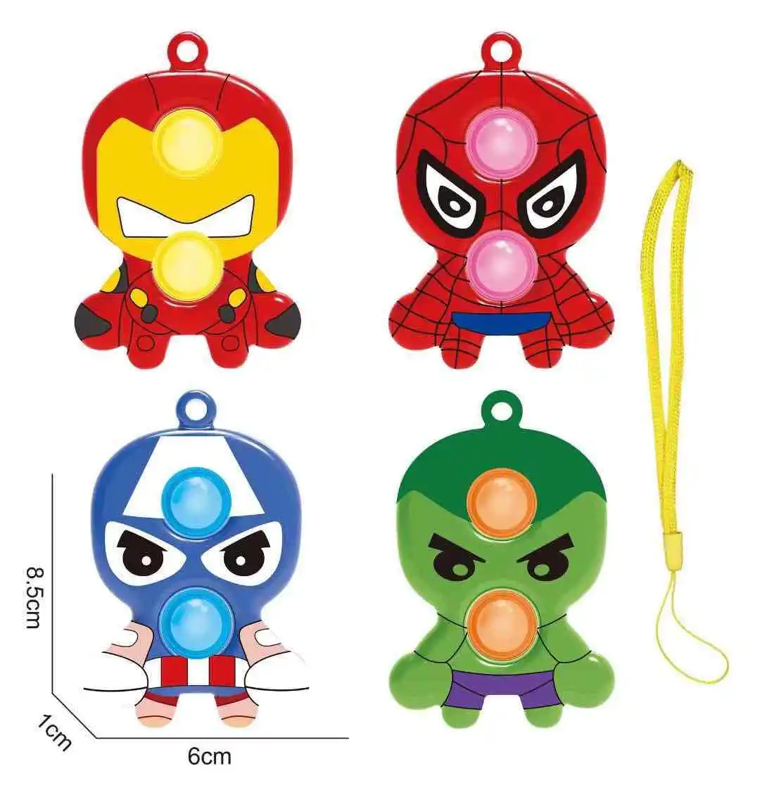 
 2021 New Push Bubble Emojis planets rockets keyring Autism Needs Squishy Stress Reliever Toys Adult Kid Funny Anti-stress Fidget  