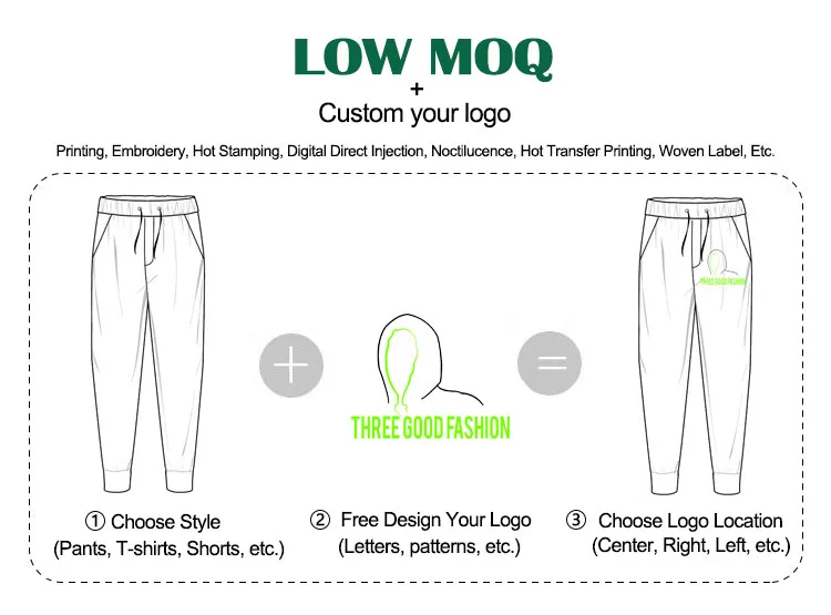 High Quality 100% Cotton French Terry Streetwear Casual Cargo Puff Print Joggers Sweatpants Custom Logo Trousers For Men