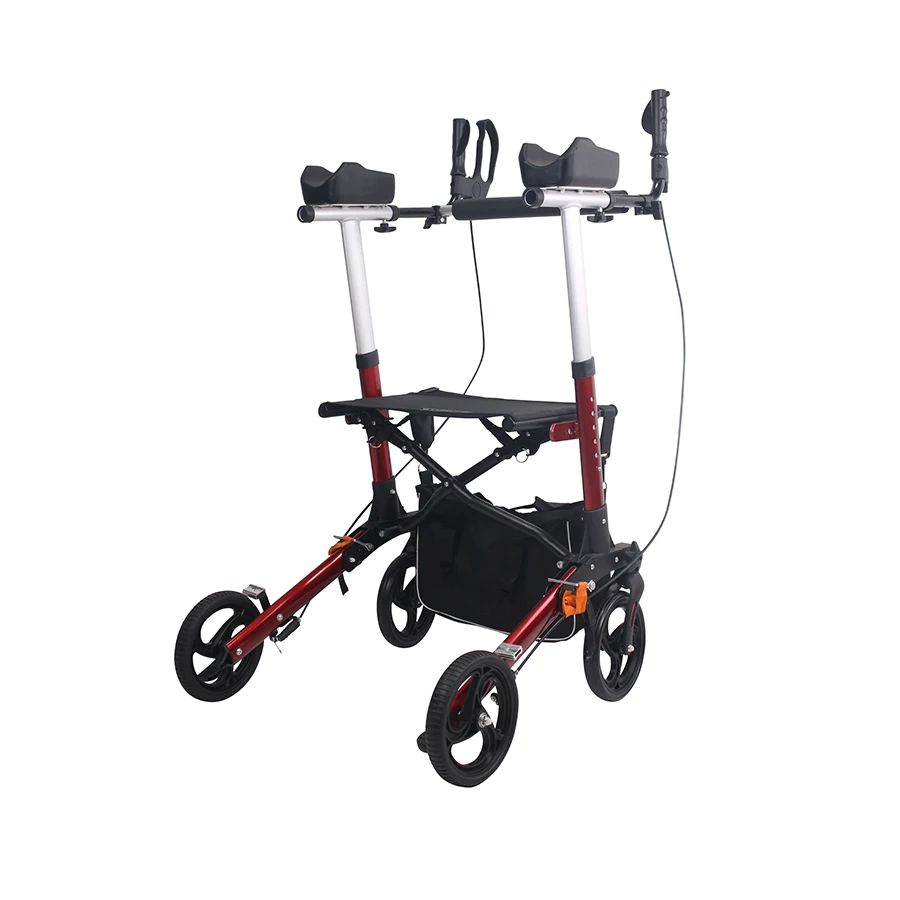 Factory Price Adult Walker Rollator Foldable, Heavy Duty Stand Up Rollator Walker for Senior