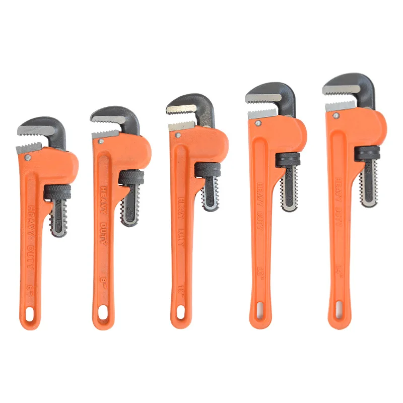 Heavy Duty 10/12/24/24 inch 48 inch Heavy Duty straight Pipe Wrench Chrome-Vanadium Steel Torque Pliers Home Tools for Repairing