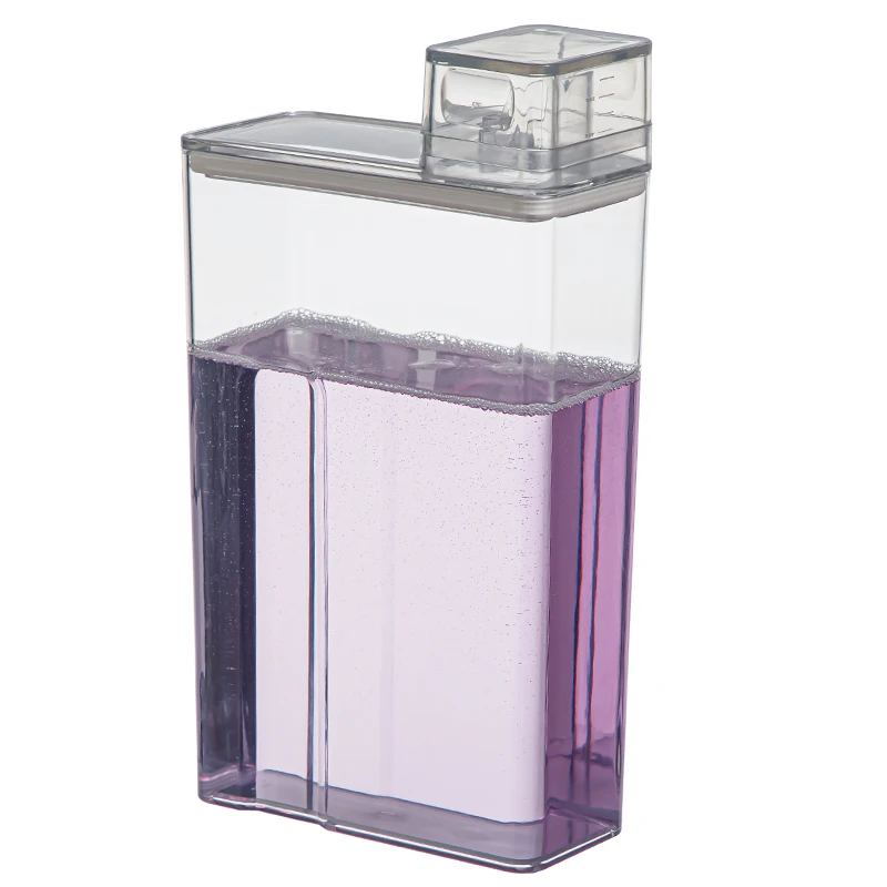 Acrylic transparent  household laundry detergent dispenser detergent powder storage box moisture-proof large capacity sealed jar