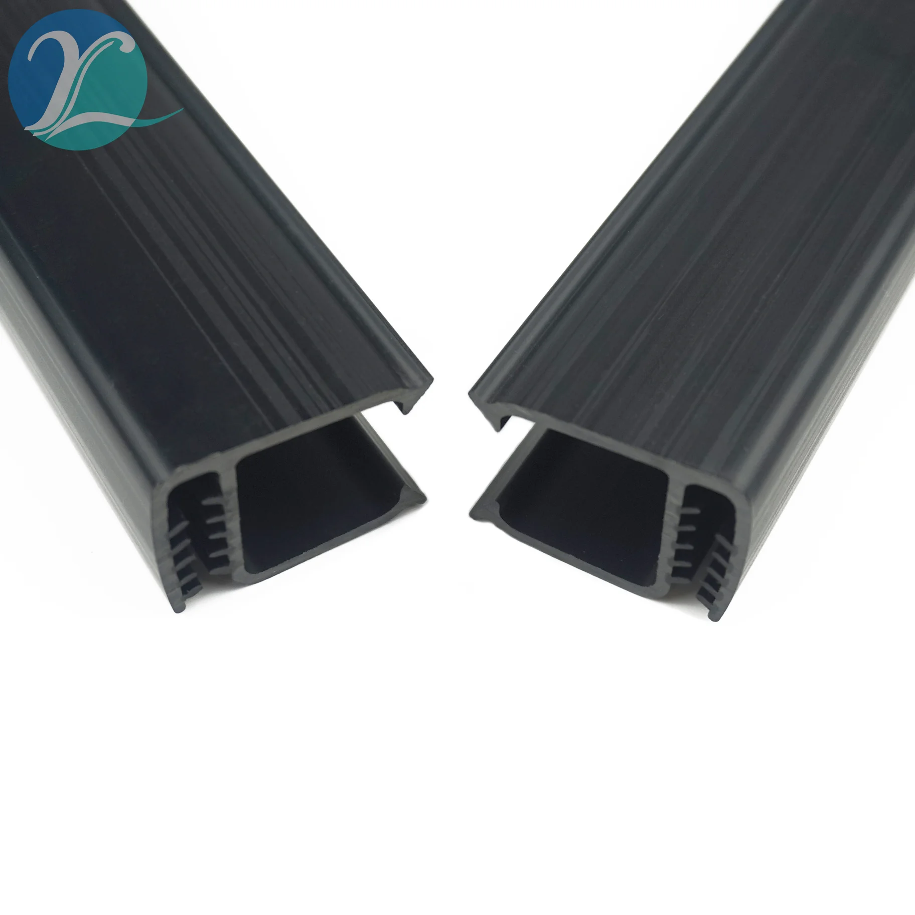 PVC U-shaped automotive sealing anti-collision strip card slot steel plate sightseeing car glass embedded strip decoration