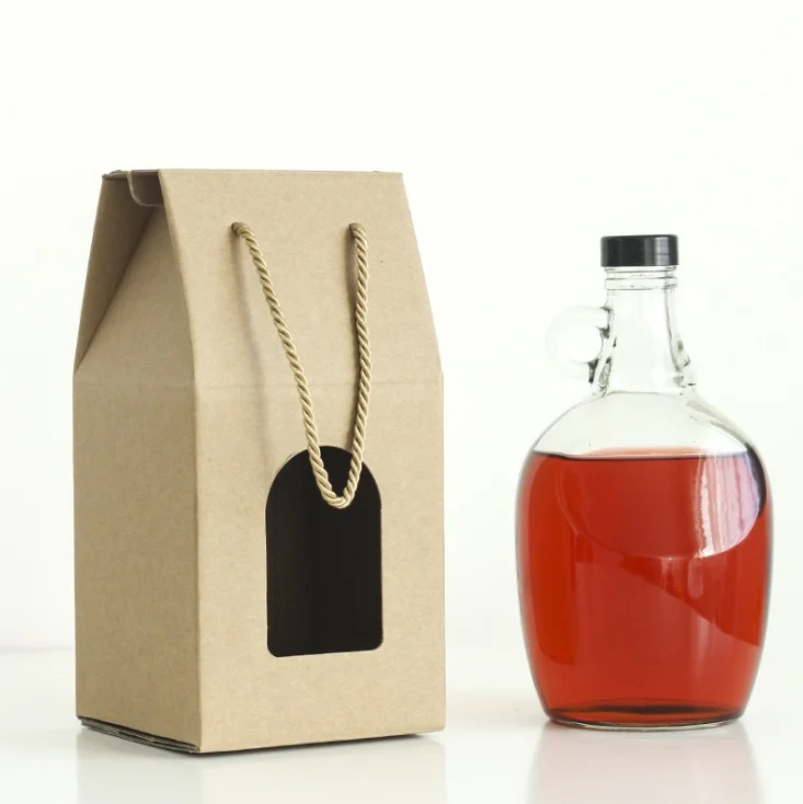 1 Gallon Round Glass Carboy with Handle for Brewing Beer Container Bottle Packing Vodka/Spirit/Liquor/ Wine Amber Clear