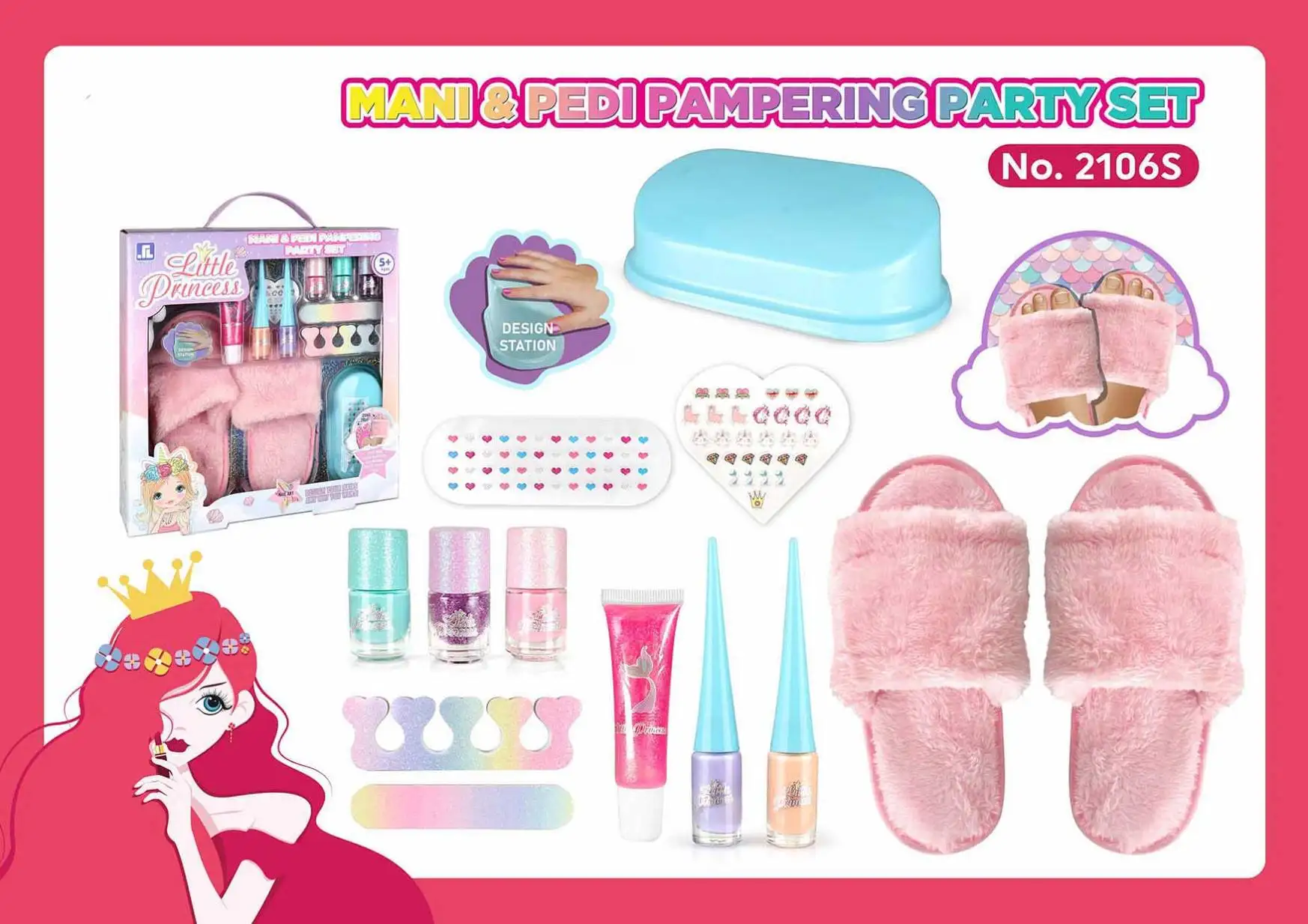 beauty makeup palette mani&pedi pampering party set makeup sets toy girls toys