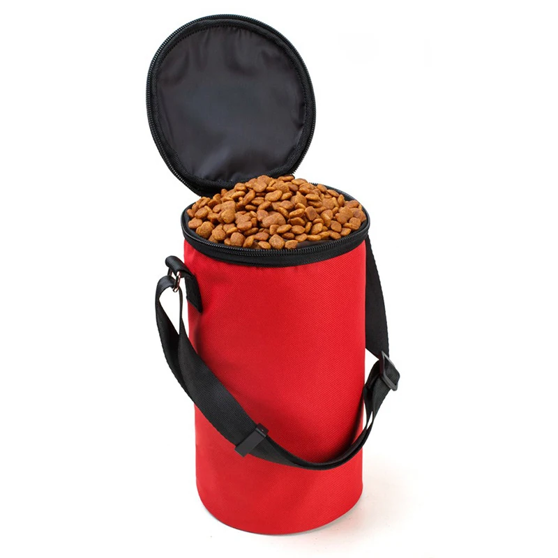 Manufacturers with top cover pet dog cat food bag teddy dog food snack bowl bucket can be portable