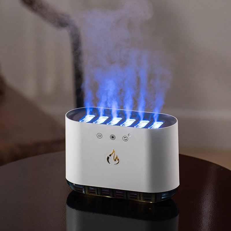 900ml Dynamic colorful Lighting Music large fashion speed fog maker smart misting machine flame Humidifier