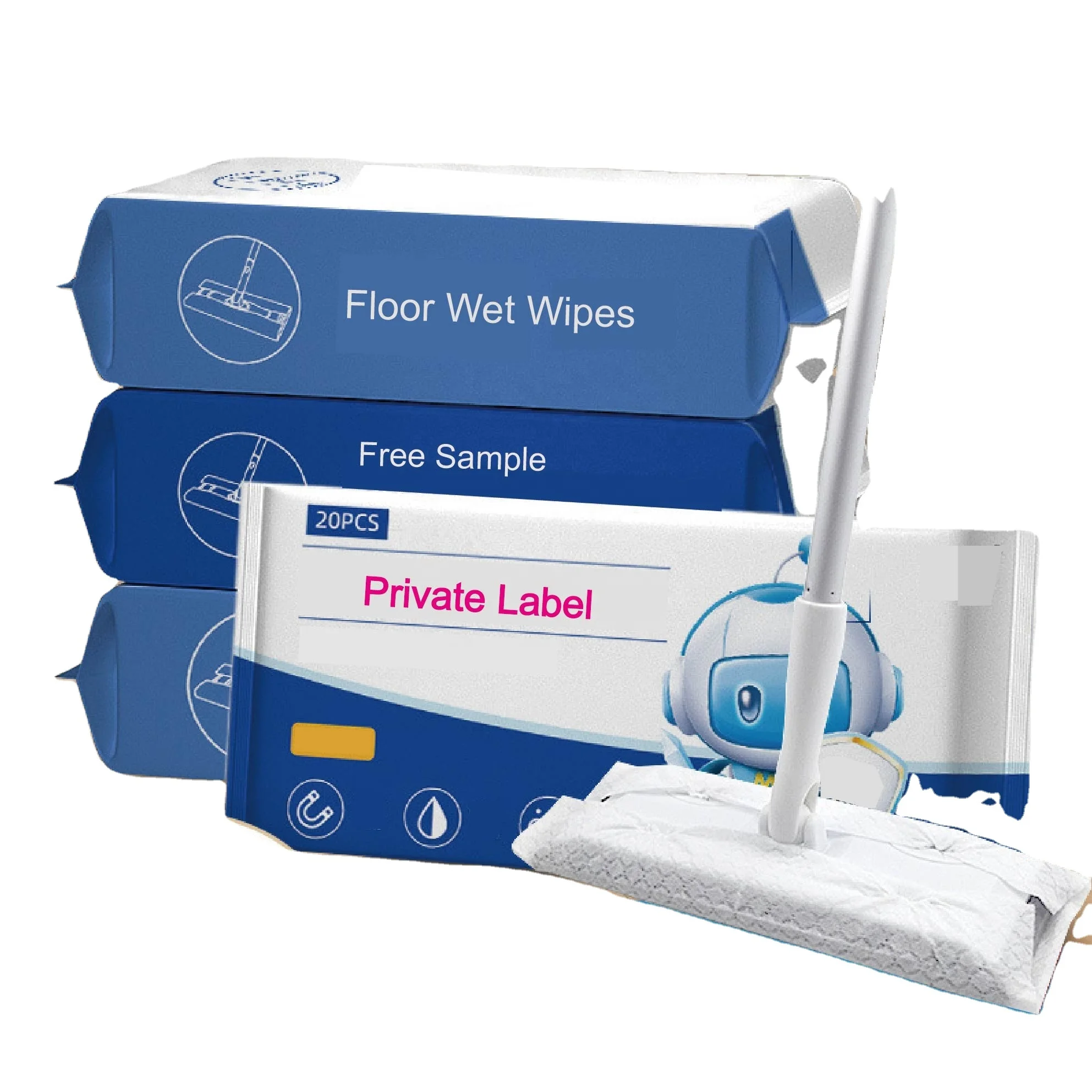 Biological Personalized Scented Blue Magic Cute Tissue Universal Non Woven Softcare Alcohol Wood Floor Cleaning Wet Wipes