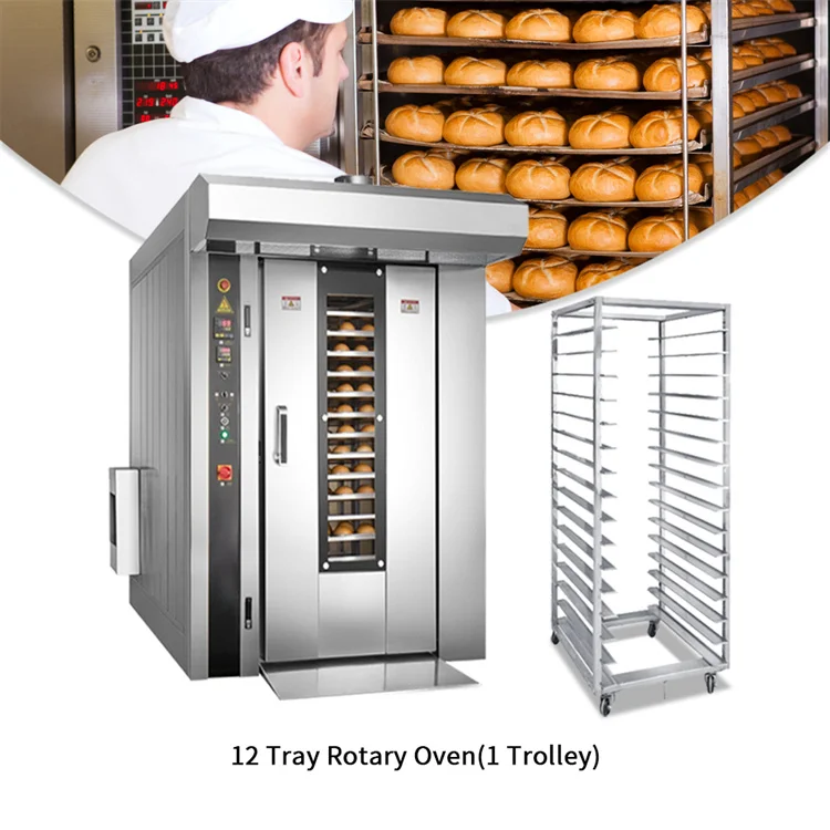 Trending products 2022 new arrivals used 8 10 12tray mini rotary electric oven from turkey small house rotary ovens for sale
