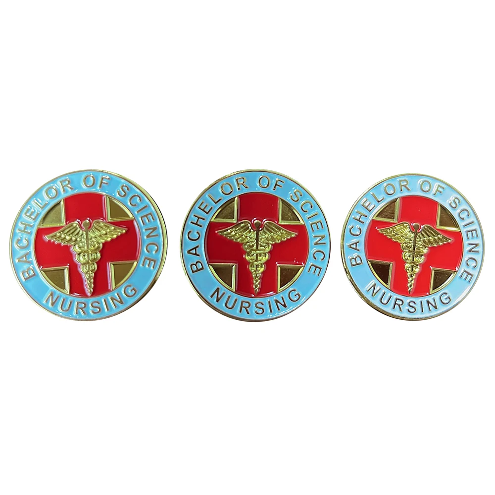 Custom Nurse Practitioner zinc alloy lapel pin gold