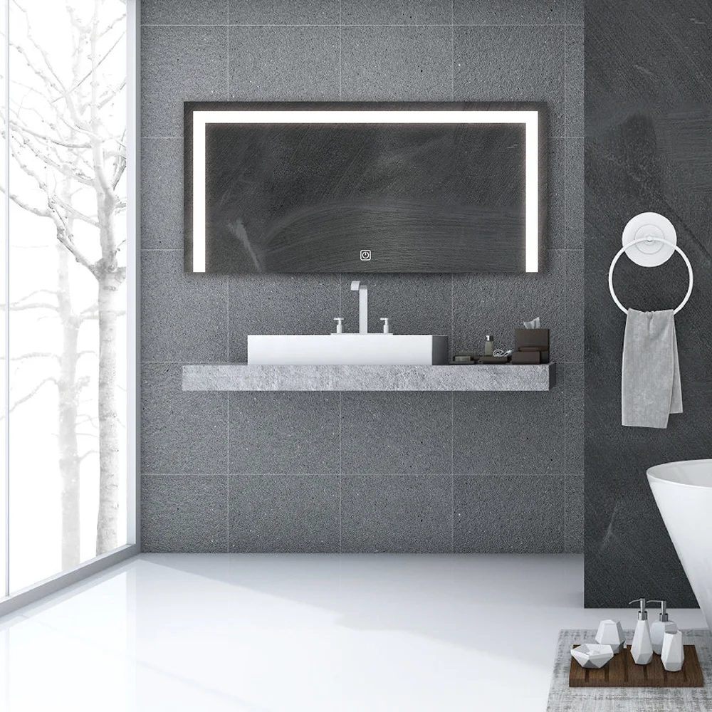 Frameless Oval LED Bathroom Vanity Mirror Anti-fog Wall Mirror