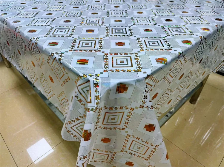 PET OPP Material Plastic Aluminized Holographic Film Laser Holographic Film Printed Film for PVC Table Cover