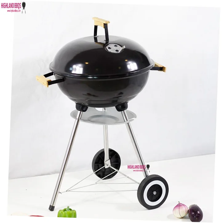 Easily Assembled Round Grill Black Charcoal Kettle BBQ Grill Portable Barbecue Grill Outdoor Picnic