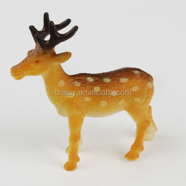 Christmas Decoration Reindeer Plush Animal Model Home Ornament Elk Window Display Props Small Realistic Plum Deer