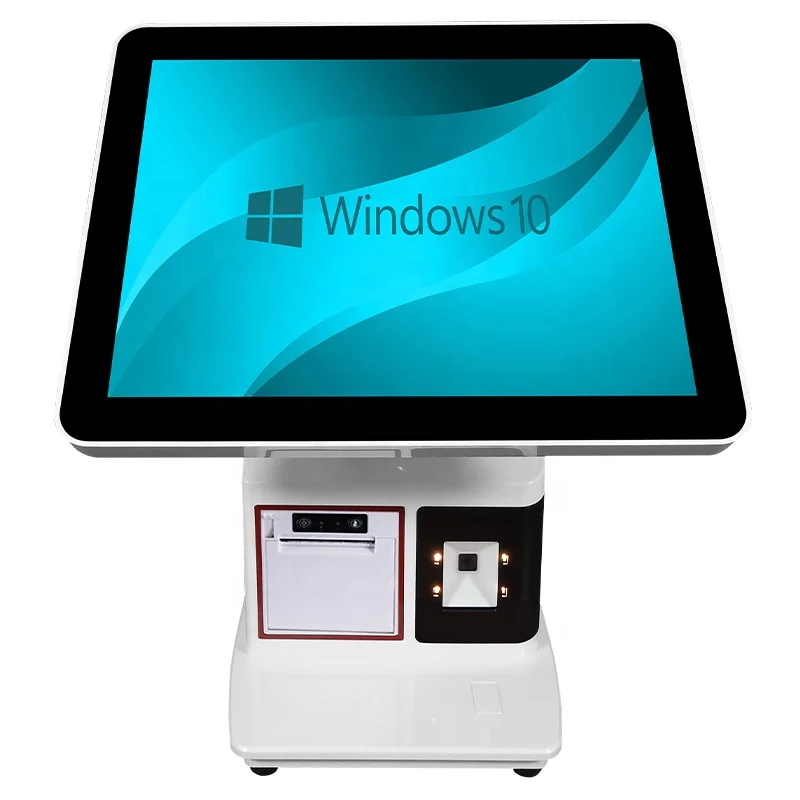 Win10 15.6inch i3 i5 i7 CPU Touch POS Machine RAM 8GB SSD 256GB 58 mm Printer  AI Scale All in One POS