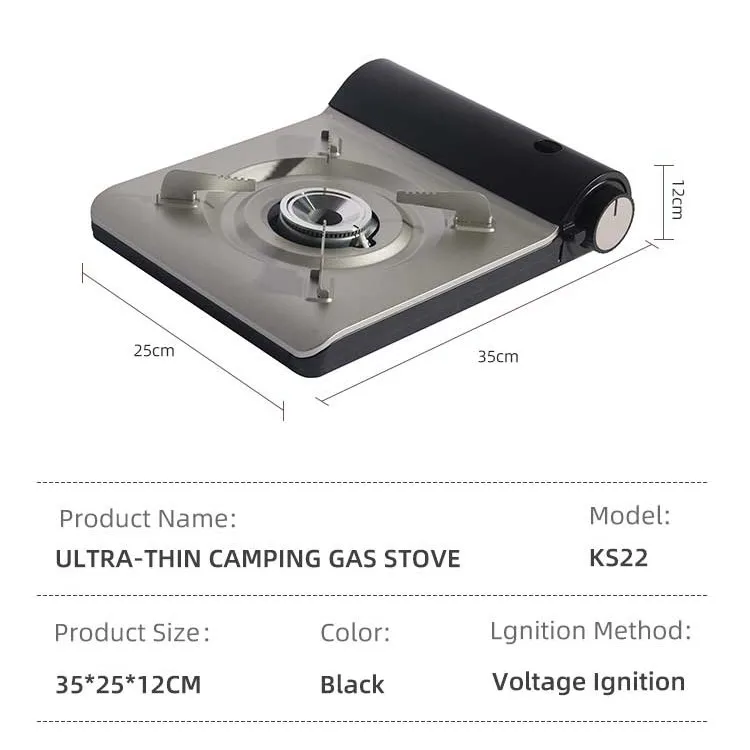High quality lightweight ultrathin furnace windproof picnic mini outdoor portable camping gas stove