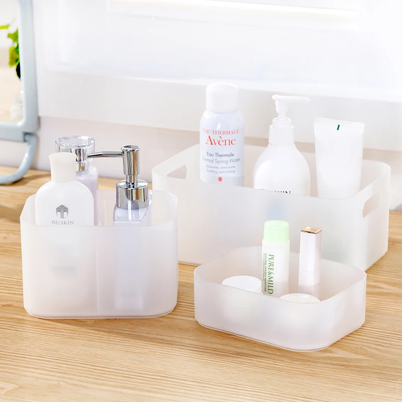 Plastic 4 Sets Makeup container Customized Household Item Table Desktop Cosmetic Jewelry Plastic Storage Box