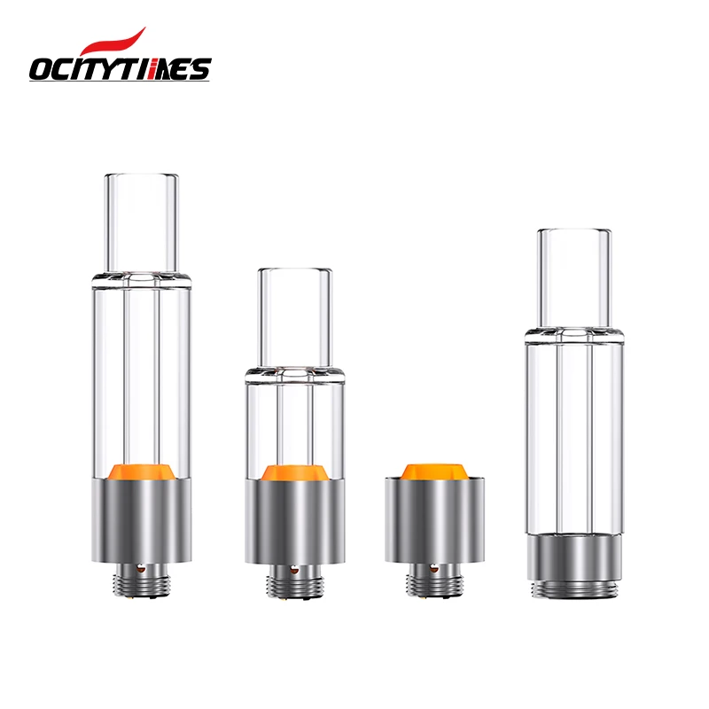 2022 no leak no oil out vaporizer 510 ego oil cartridge 1.0ML full glass ceramic atomizer