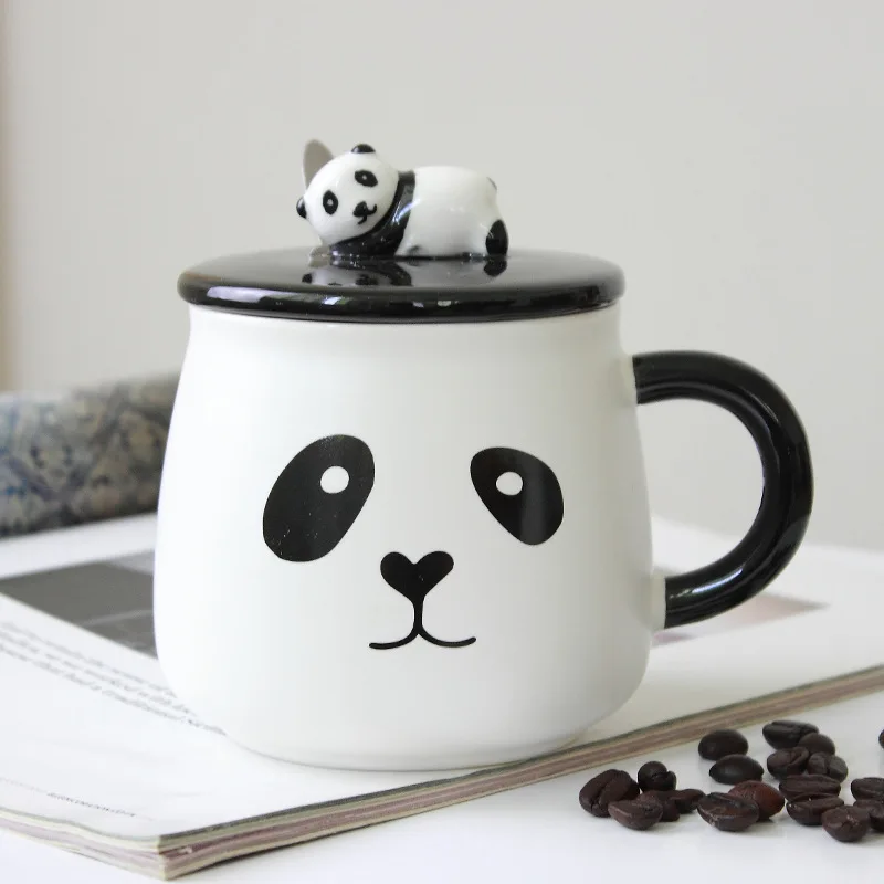Tazas Para Sublimar Hot Selling Cute Animal Shape Custom Panda pattern Type  Creative Ceramic Coffee Mug