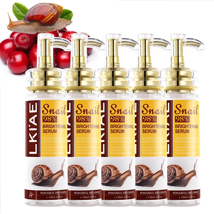 Private Label Snail secretion filtrate vitamin K smooth skin texture anti-redness resist aging facial serum