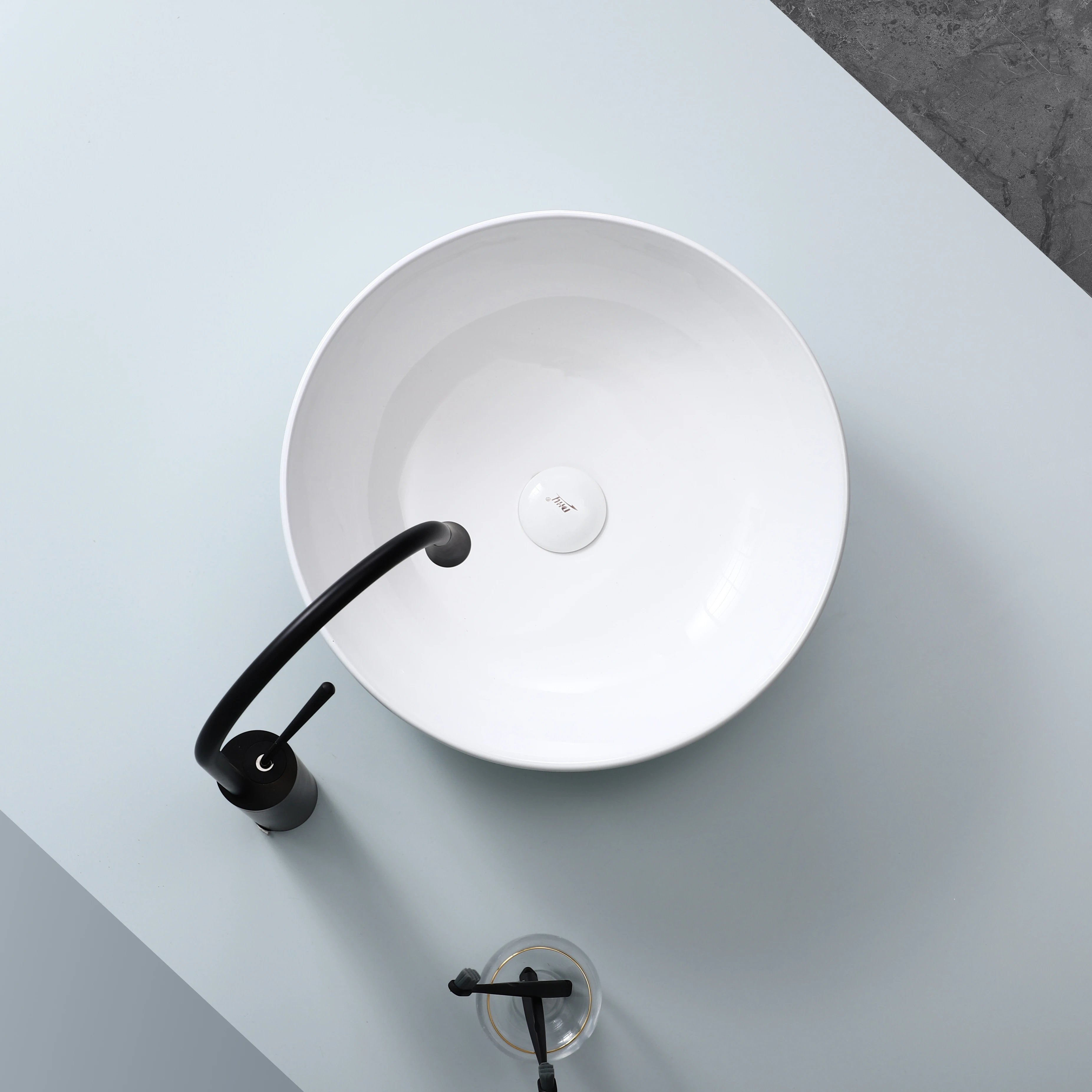 Customized small size popular hotel countertop bathroom hand washing sink sanitary ware ceramic round basin bowl art basin