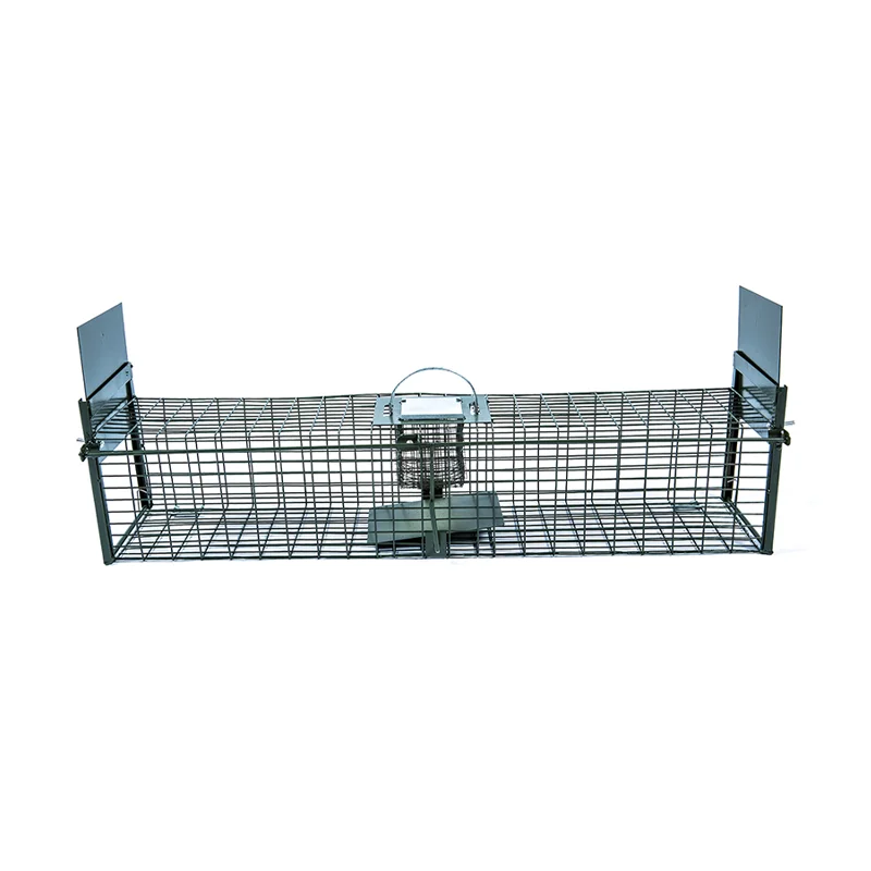 Humane Large Collapsible Double Door Rat Snake Cage Traps Green Color For Live