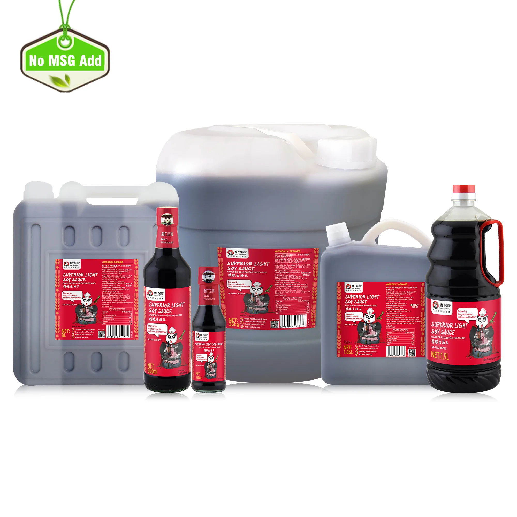 Wholesale for Supermarkets with Factory Price 500 ml Fat-Free Sauce Grandmaster Simple Secrets Soy Sauce