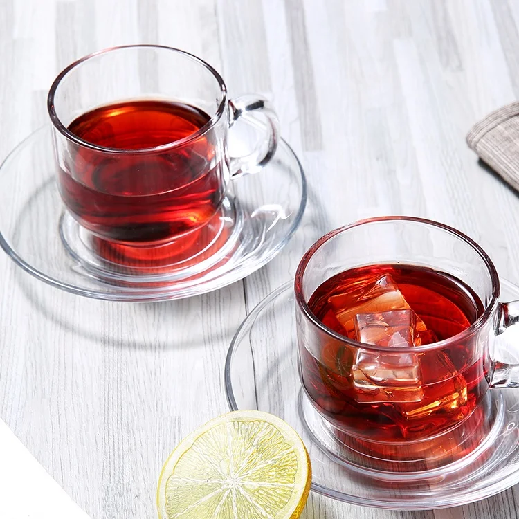 150ML Environmental Standard Glass Cup and Saucer Fruit Sets