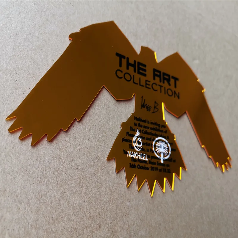 Factory Outlet Gold or Silver Mirror Acrylic Eagle Animals Ornaments