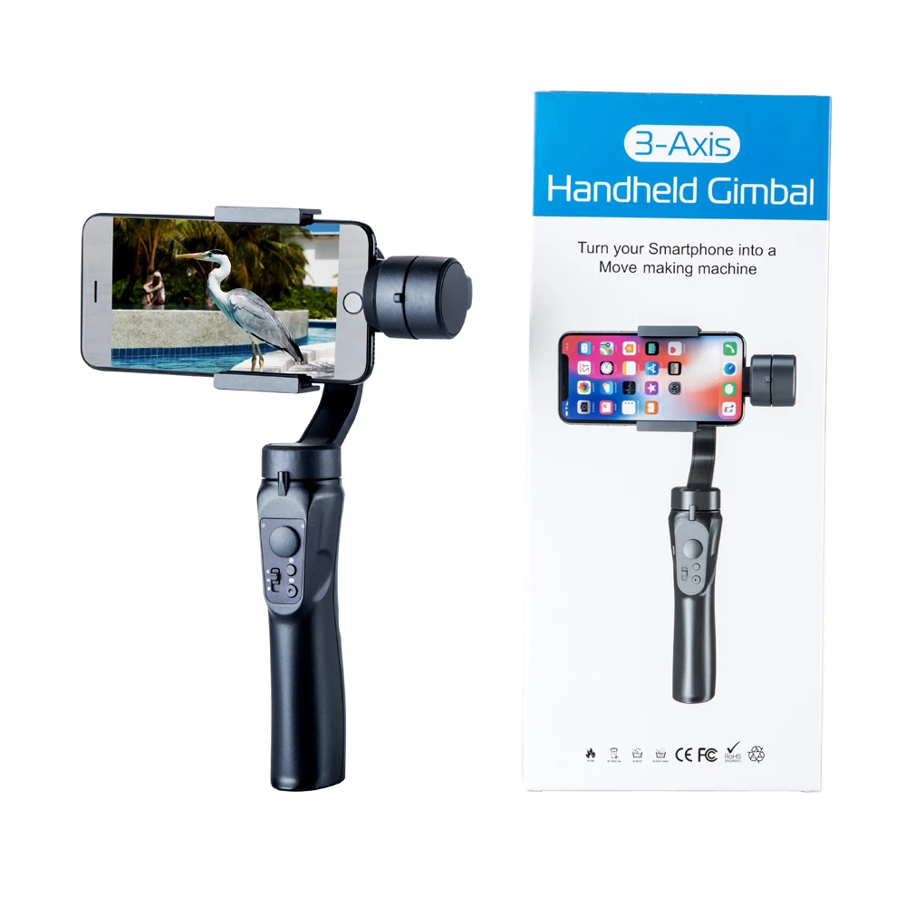 3 оси Складная селфи видео Gimbal карданный стабилизатор для смартфона iPhone