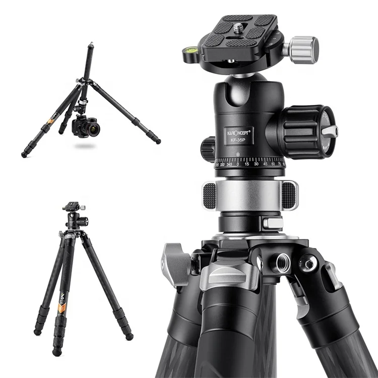 K&F concept video camera tripod professional carbon fiber camera tripod for digital camera