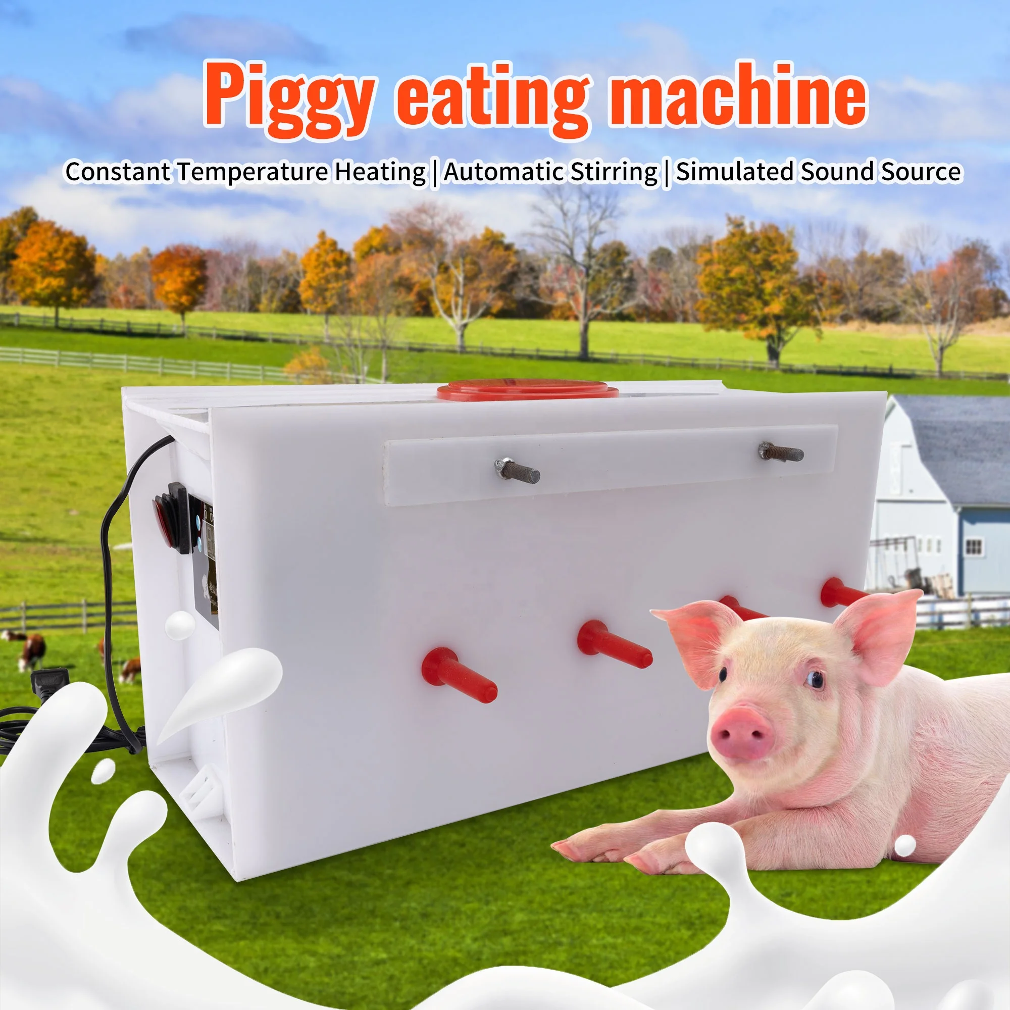High Quality 8 Simulation Nipples Pig Nursing Machine Piglet Feeder Milk Piglet Milk Feeders for Multiple Piglets Nipple