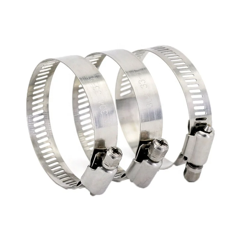 Adjustable Stainless Steel Worm Gear Hose Clamp Large Automotive Radiator Fuel Line Mechanical Heavy Duty Radiator Fuel Line