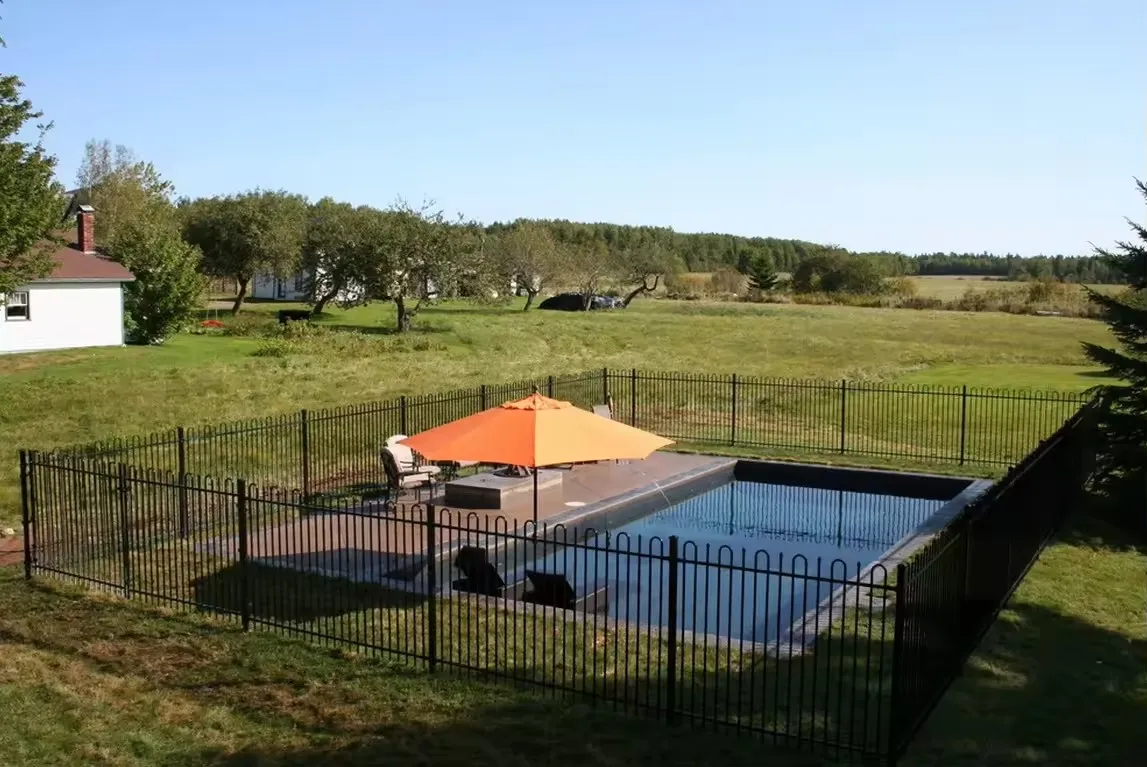 4-FT x 12-FT Black Aluminum Mesh Pool Safety Barrier Panel Temporary Fence Outdoor Safe Mesh Fencing