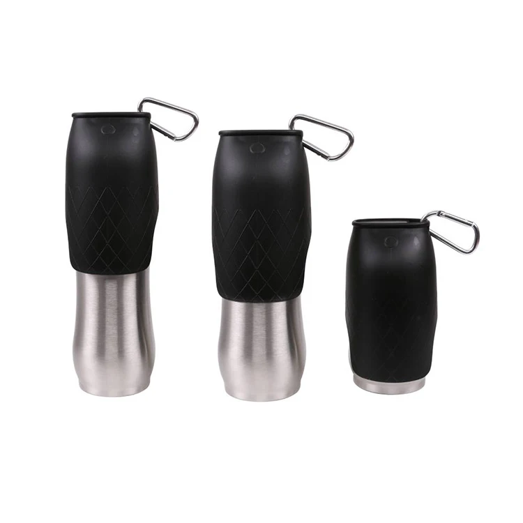 wholesale outdoor portable pet dog stainless steel water bottle, travel dog drink water bottle for walking