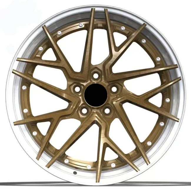 18 19 20 21 22 23Inch Multi Spoke 4 Holes Silver 2Piece Forged Alloy Wheels Deep Concave