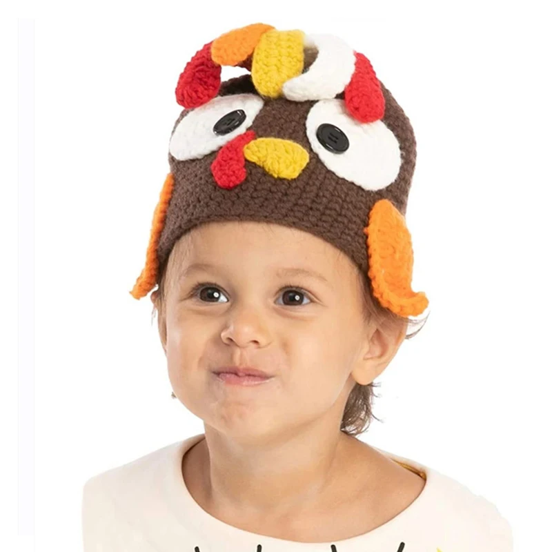 Cute Fox Windproot Winter Warm Baby Crochet Knitted Hat Kid Knit Beanie Hat