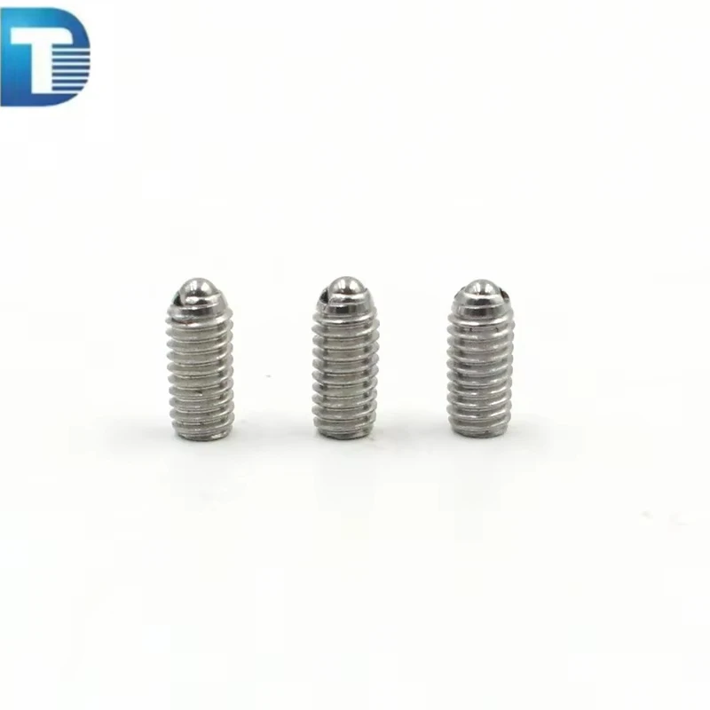 Изготовленный на заказ размер SS304 нержавеющая сталь Pin пружинный Плунжер цинковый пластиковый материал машина для применения M3 резьба сплава плунжер