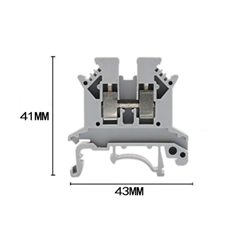 UK2.5 2.5mm DIN Rail Screw Clamp terminal block Feed Through Terminal Connector Wire connector accessories