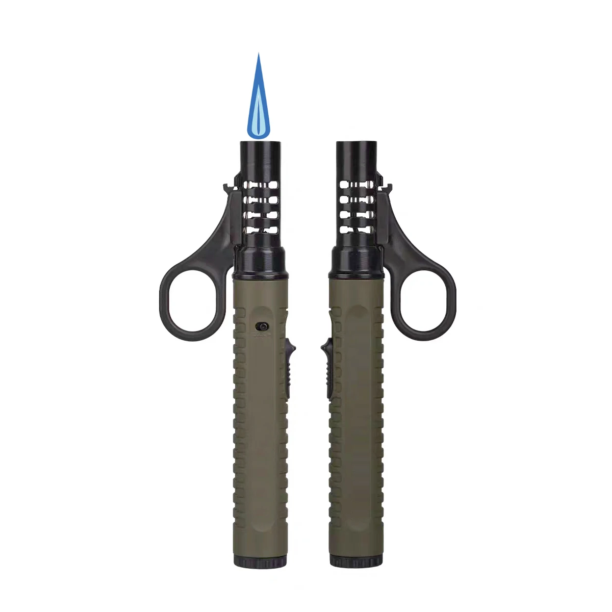 Windproof Custom Refillable Gas Adjustable Jet Flame Butane Torch Lighter for Camping Candle Grill BBQ Outdoor Fireworks