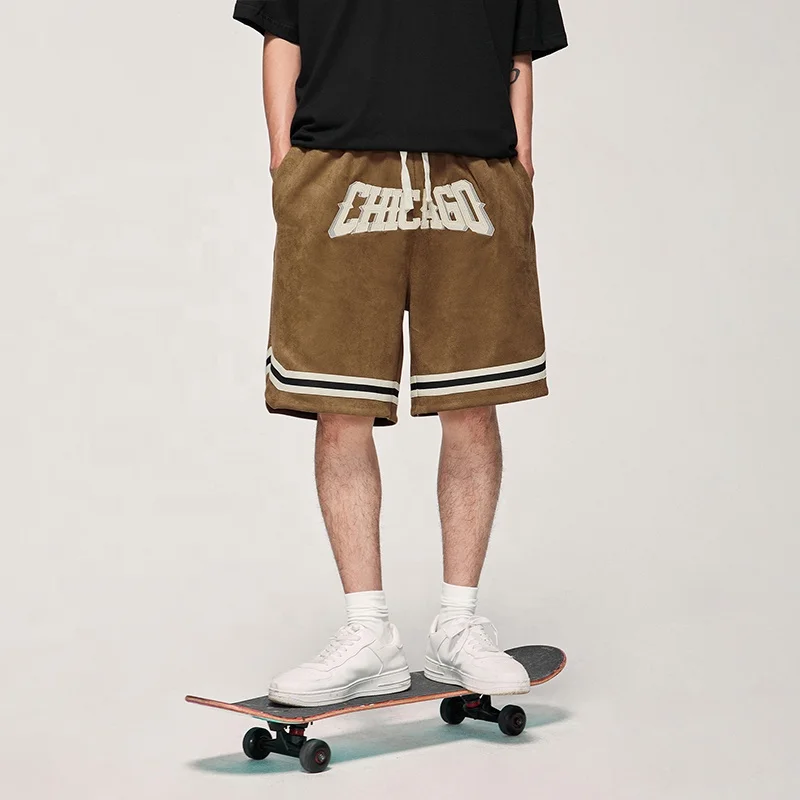 INFLATION Sale Suede printed Basketball Shorts Custom OEM Wholesale Polyester boys shorts men