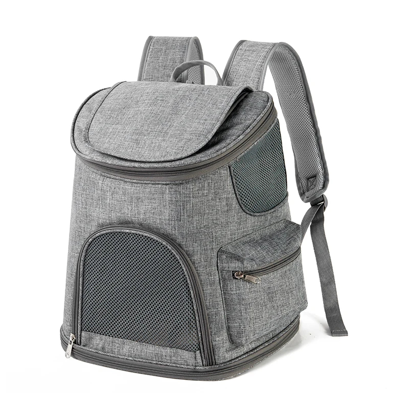 Portable Outdoor Pet Travel Bag Safety Lanyard Breathable Mesh Storage Pocket Oxford Cloth Cat Carrier Cage