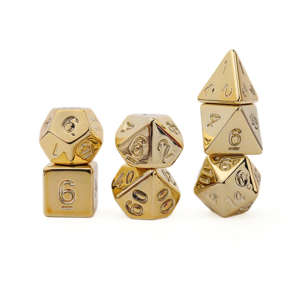 Board or Card Games Dungeons and Dragons Dice Set Polyhedral Acrylic Dice Casino Dnd Metal Dice