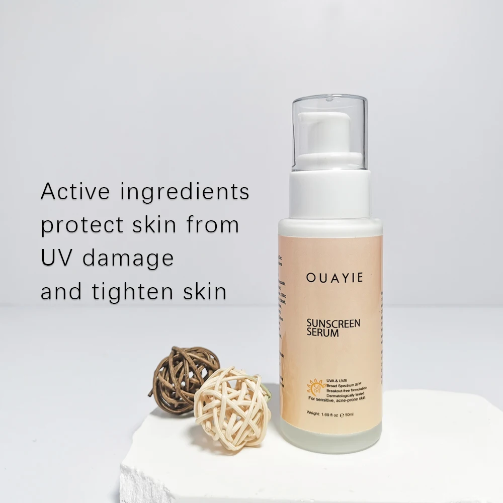 BLIW Private Label UV Protection Beauty SPF 50 Moisturizing Hydrating Broad Spectrum Acne Sensitive Face Sunscreen Serum