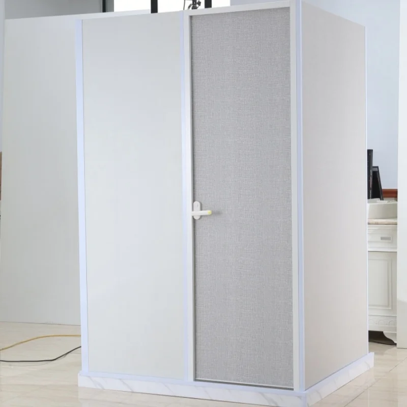 XNCP Modern Convenient Integrated Shower Room Prefabricated Modular Unit Bathroom Pod round Acrylic Tray with Aluminium Frame